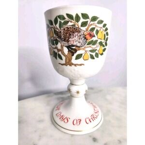 Royal Doulton 12 Days Christmas Goblet Partridge Pear Tree Bone China Holiday